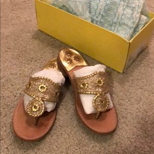 Gold Sparkle Jack Rogers